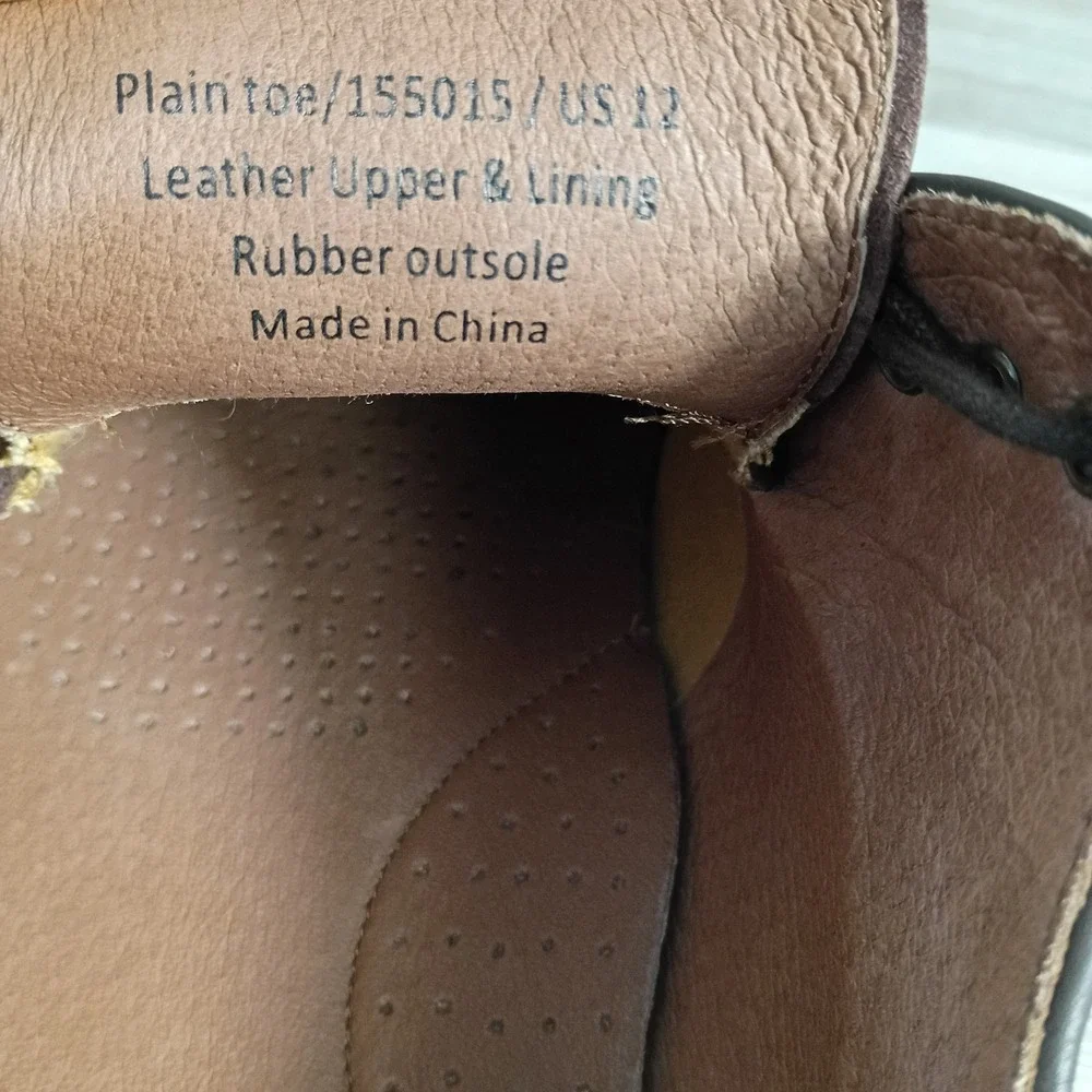 Warfield & Grand Mens Brown Leather Cap Toe Oxford Dress Shoes‎ Size 12
